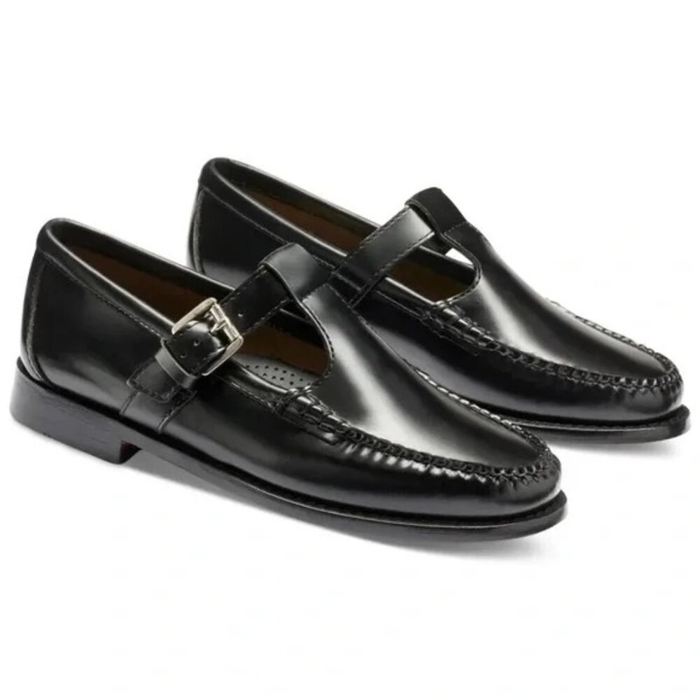 G.H. Bass Black Mary Jane Weejun Loafers Fisherman Size 8 NIB